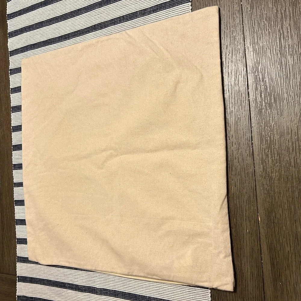 West Elm Pillow Cover with Red and Cream Accents